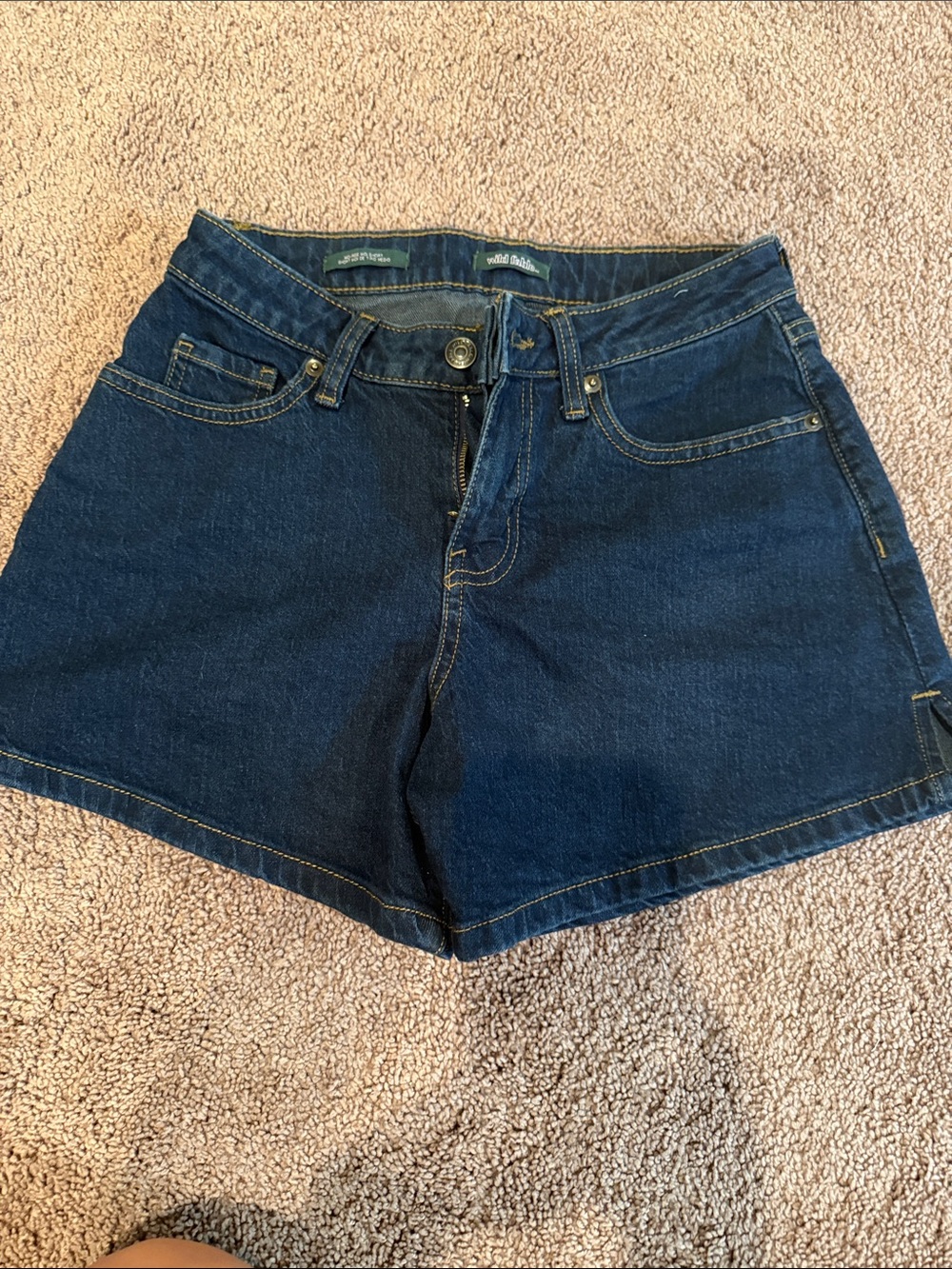 wild fable Dark Blue High-Rise Denim Shorts